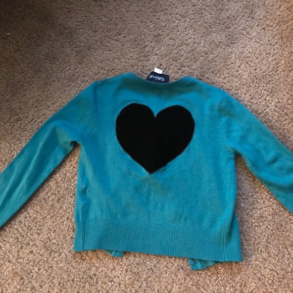 Collectif Sweaters - Collectif Turquoise Heart Cardigan